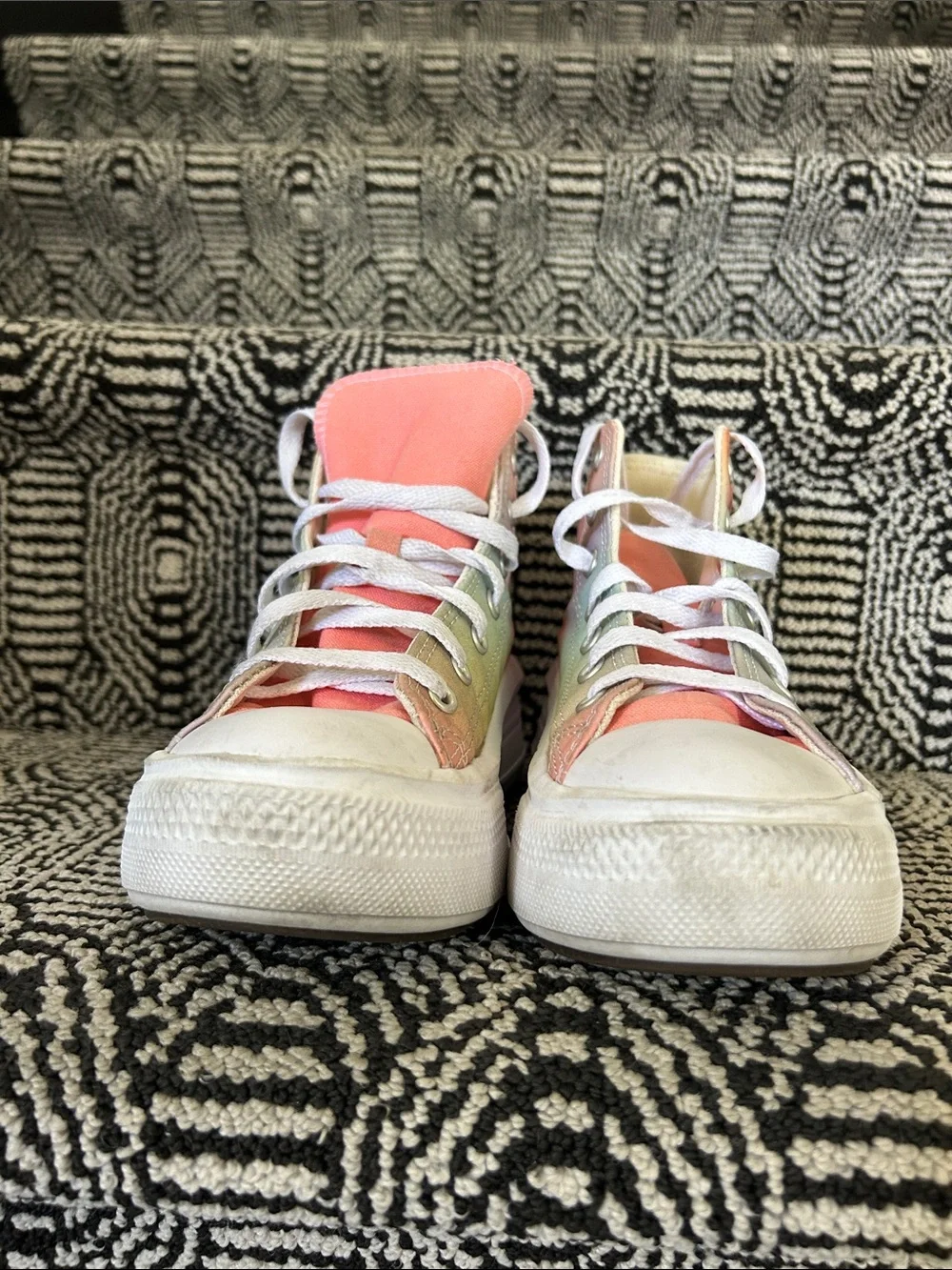 Converse High Top Tie-Dye Platform Sneakers
